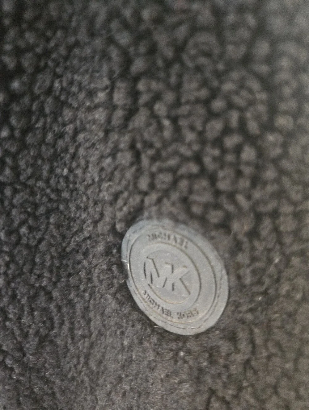Michael Kors Black Quilted Puffer Jacket with Sherpa Collar Sleeves. Size M